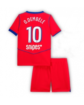 Billige Fotballdrakt Paris Saint-Germain Ousmane Dembele #10 Replika Tredjedraktsett Barn 2025-26 Kortermet (med bukser)